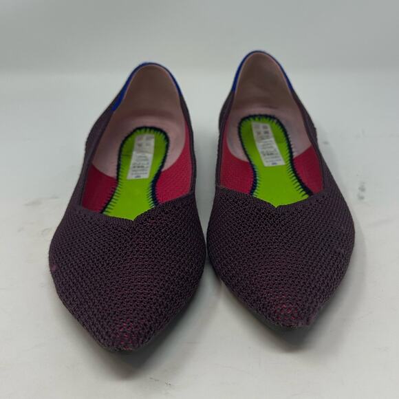 Rothy’s Retired Berry Lattice Stitch Point Flats Size 9.5 Casual Shoes Work - Picture 2 of 13
